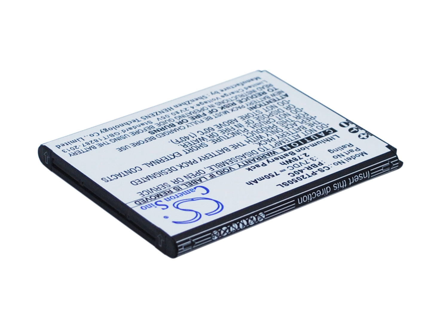 Replacement Battery for Pantech  Breeze 4 – Mobile, SmartPhone – 750mAh / 2.78Wh / 3.7V