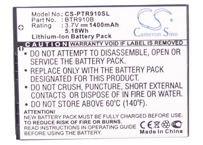 Replacement Battery for Pantech  ADR910L – Mobile, SmartPhone – 1400mAh/5.18Wh / 3.7V