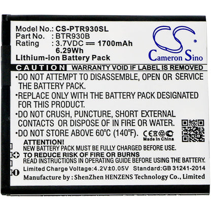Replacement Battery for Pantech  ADR930L – Mobile, SmartPhone – 1700mAh / 6.29Wh / 3.7V
