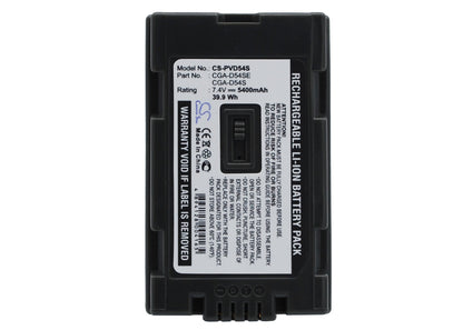 Replacement Battery for Panasonic  AG-AC-90 – Camera – 5400mAh / 39.96Wh / 7.4V