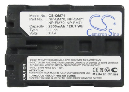 Replacement Battery for Sony  CCD-TRV108 – Camera – 2800mAh / 7.4V