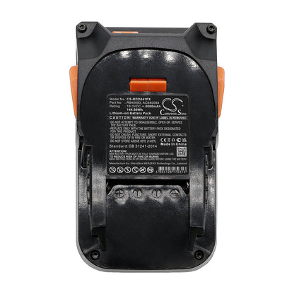 Replacement Battery for Ridgid  130383001 – Power Tools – 8000mAh / 144.00Wh / 18.0V