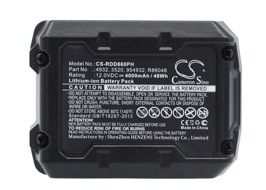 Replacement Battery for AEG  BBS 12C – Power Tools – 4000mAh / 48.00Wh / 12.0V