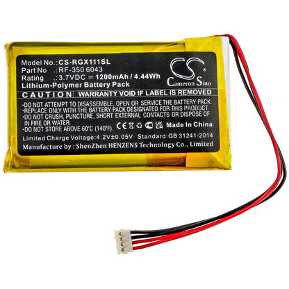 Replacement Battery for Renkforce  GX-111 – GPS, Navigator – 1200mAh / 4.44Wh / 3.7V