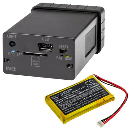 Replacement Battery for Renkforce  GX-111 – GPS, Navigator – 1200mAh / 4.44Wh / 3.7V