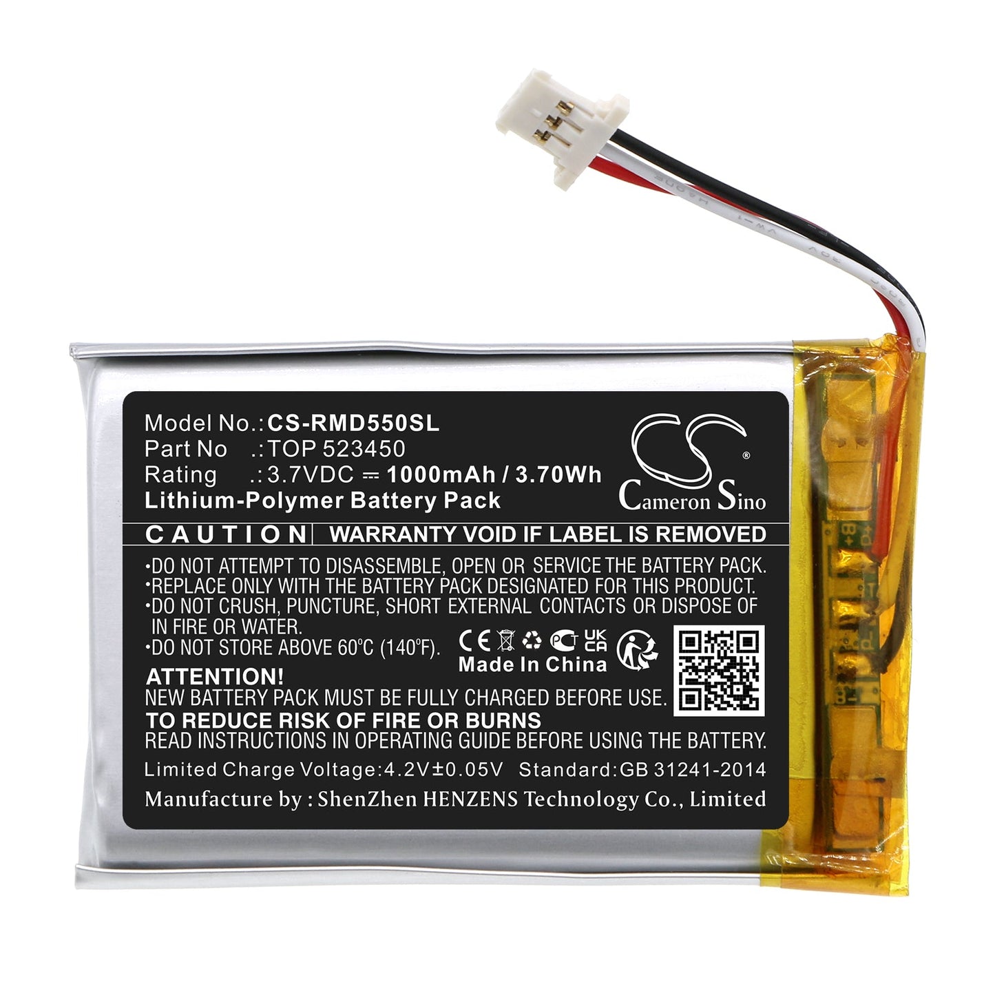Replacement Battery for RAND MCNALLY  TND-540 – GPS, Navigator – 1000mAh / 3.70Wh / 3.7V