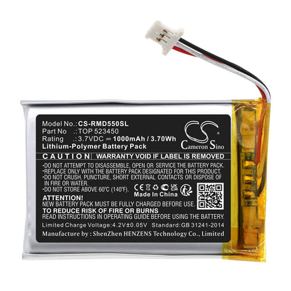Replacement Battery for RAND MCNALLY  TND-540 – GPS, Navigator – 1000mAh / 3.70Wh / 3.7V