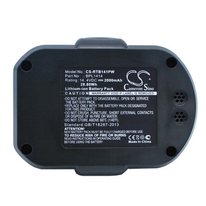 Replacement Battery for Ryobi CDD144V22 CDDI14022NF, LCD1402, – 2000mAh / 28.80Wh