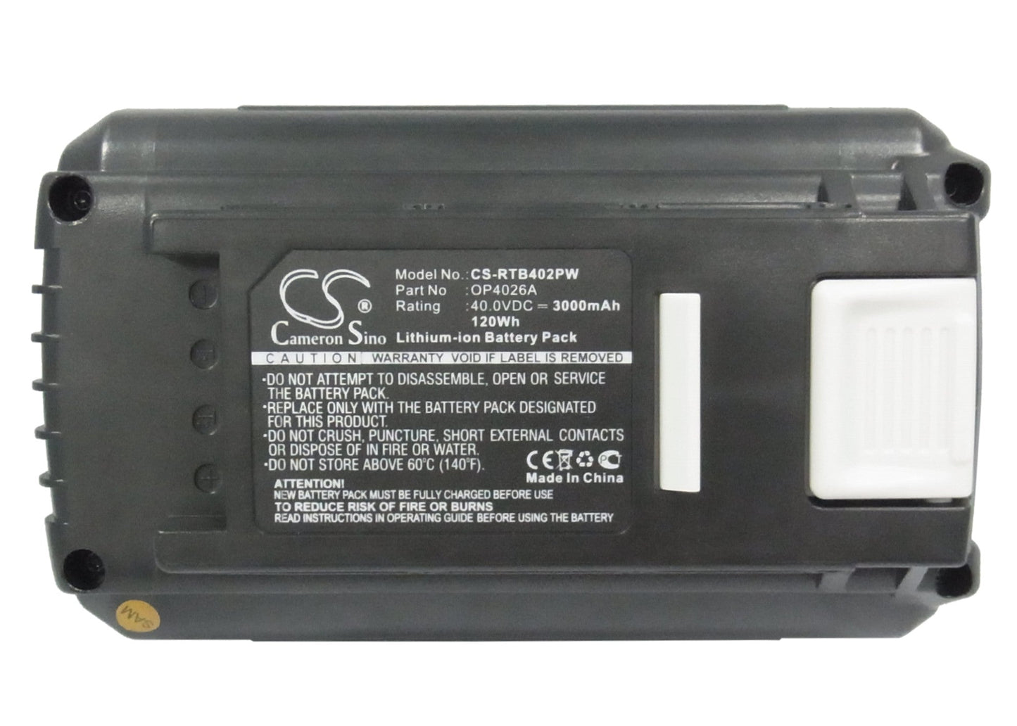 Replacement Battery for Ryobi  40V 14 IN Brushless Chain Saw – Power Tools – 3000mAh / 120.00Wh / 40.0V