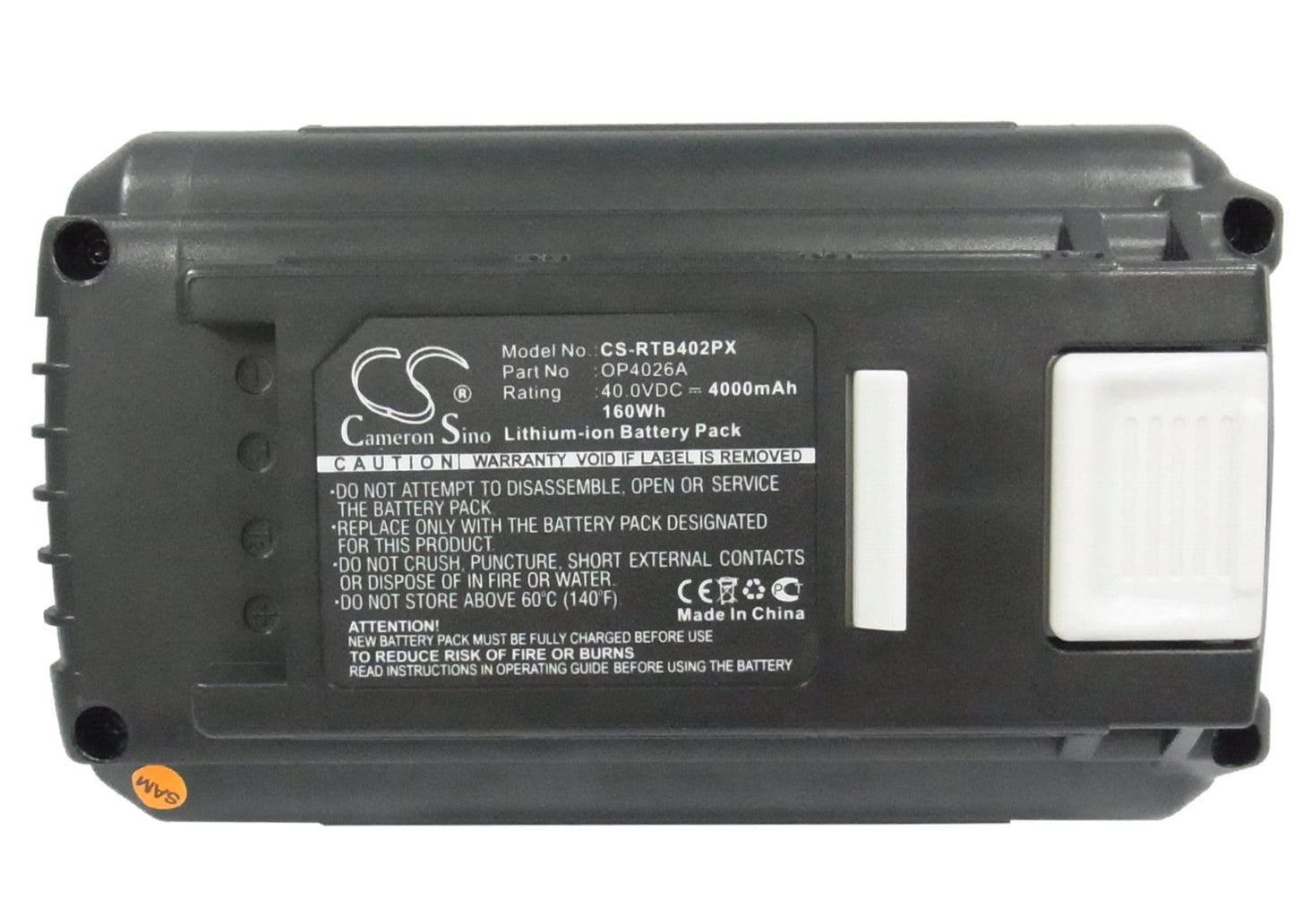 Replacement Battery for Ryobi  40V 14 IN Brushless Chain Saw – Power Tools – 4000mAh / 160.00Wh / 40.0V