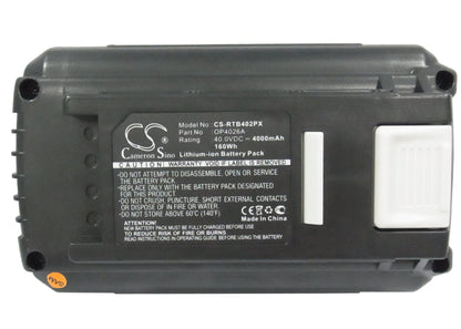 Replacement Battery for Ryobi  40V 14 IN Brushless Chain Saw – Power Tools – 4000mAh / 160.00Wh / 40.0V