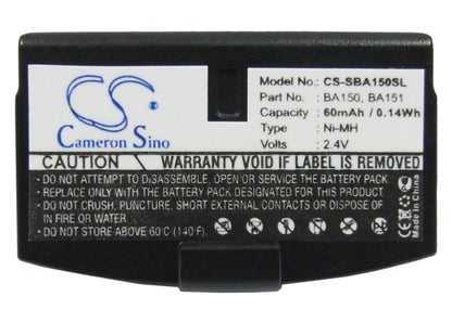 Replacement Battery for Williams Sound  WIRRX16 – Wireless Headset – 60mAh / 0.144Wh / 2.4V
