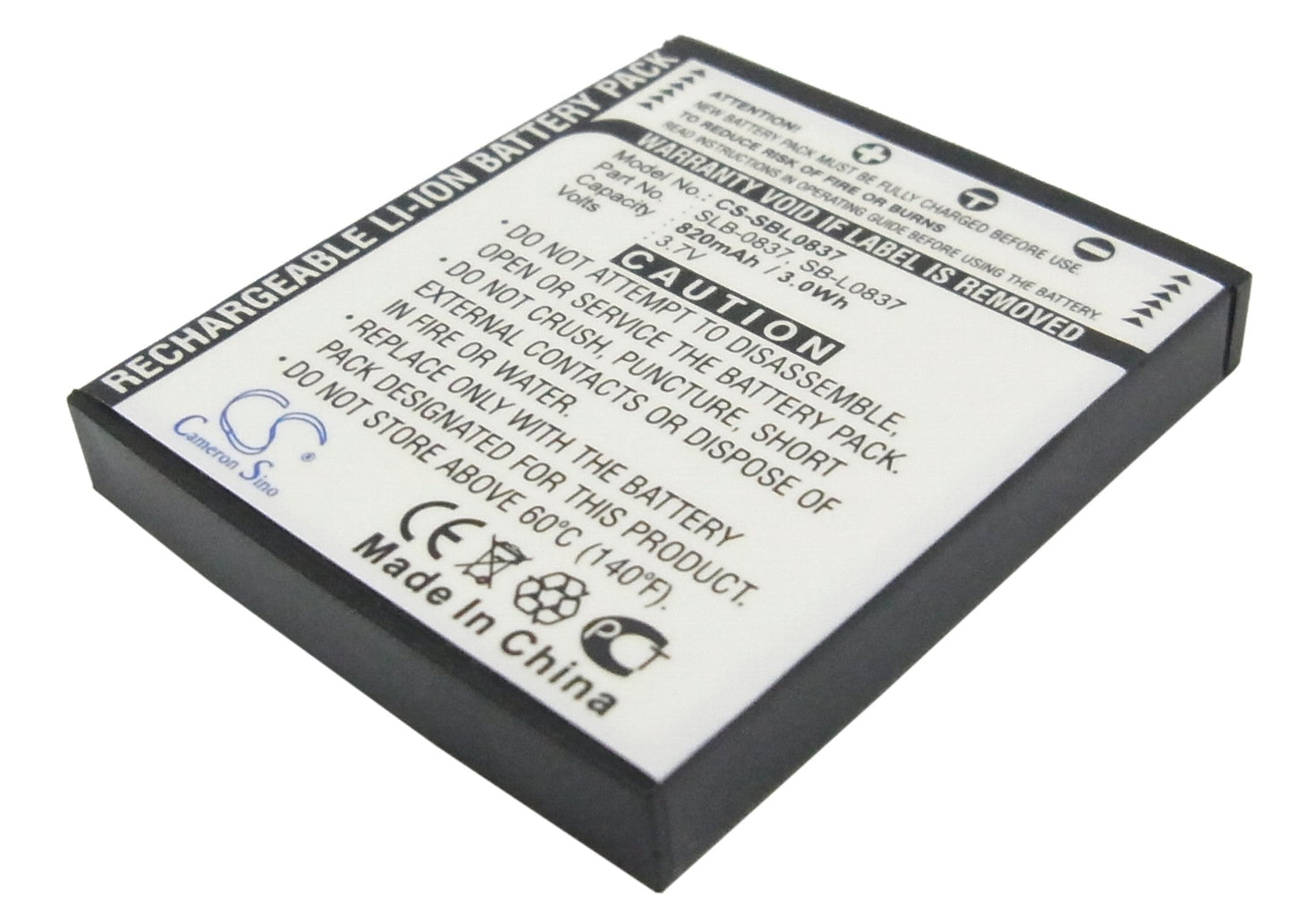 Replacement Battery for Samsung  Digimax i5 – Camera – 820mAh / 3.7V
