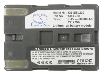 Replacement Battery for Samsung  SCD20 – Camera – 3000mAh / 7.4V