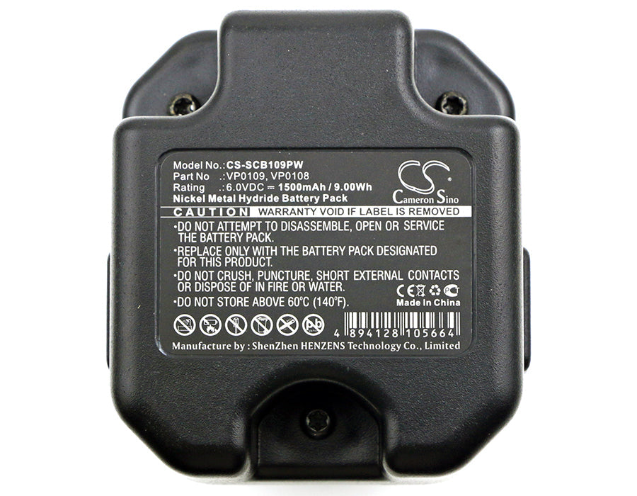 Replacement Battery for SENCO  GT65DA – Power Tools – 1500mAh / 9.00Wh / 6.0V