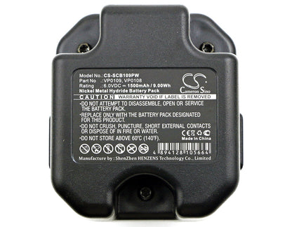 Replacement Battery for SENCO  GT65DA – Power Tools – 1500mAh / 9.00Wh / 6.0V