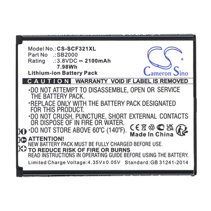 Replacement Battery for Schok  Flip SC3218B – Mobile, SmartPhone – 2100mAh / 7.98Wh / 3.8V