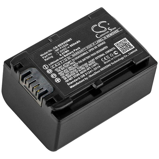 Replacement Battery for Sony  FDR-AX33 – Camera – 900mAh / 6.57Wh / 7.3V