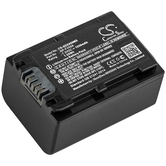 Replacement Battery for Sony  FDR-AX33 – Camera – 1030mAh / 7.52Wh / 7.3V