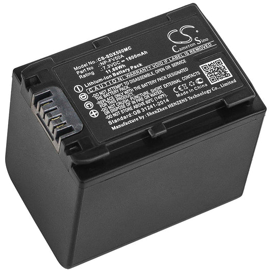 Replacement Battery for Sony  FDR-AX33 – Camera – 1600mAh / 11.68Wh / 7.3V