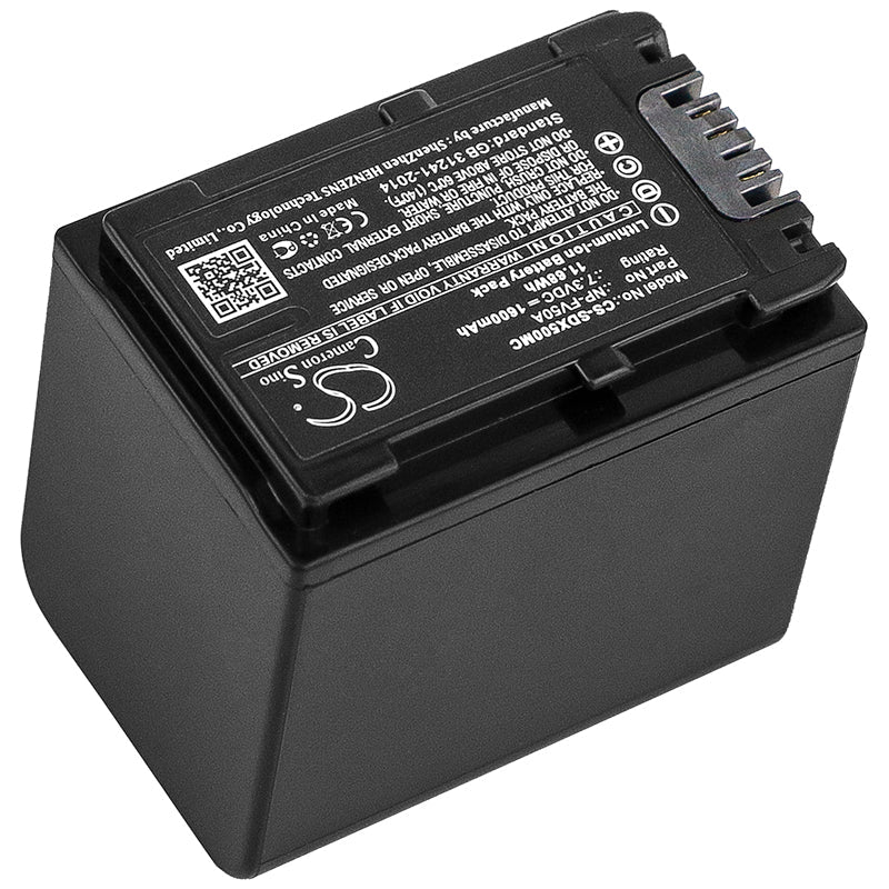 Replacement Battery for Sony  FDR-AX33 – Camera – 1600mAh / 11.68Wh / 7.3V