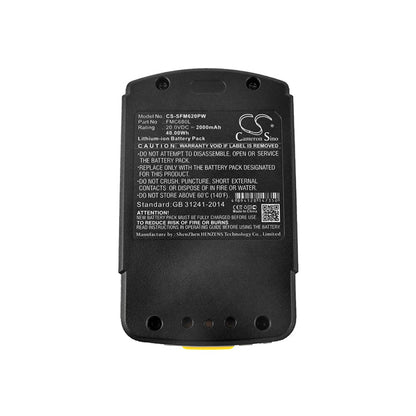 Replacement Battery for Stanley  FMC620 – Power Tools – 2000mAh / 40.00Wh / 20.0V