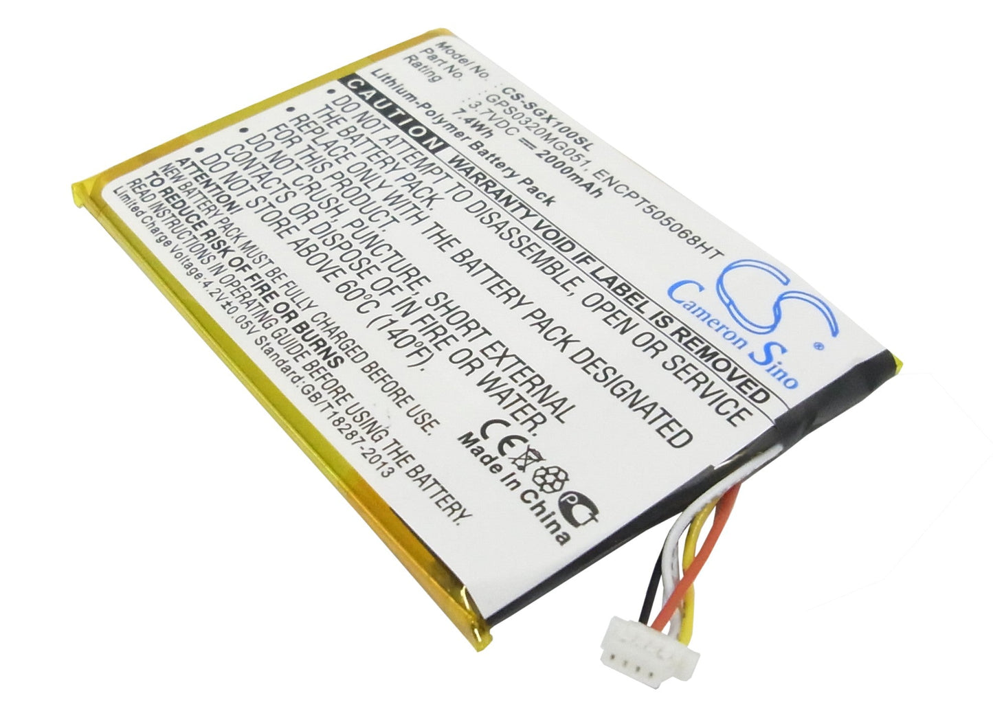 Replacement Battery for SkyGolf  SkyCaddie Breeze SGX SGXW – GPS, Navigator – 2000mAh / 7.40Wh / 3.7V