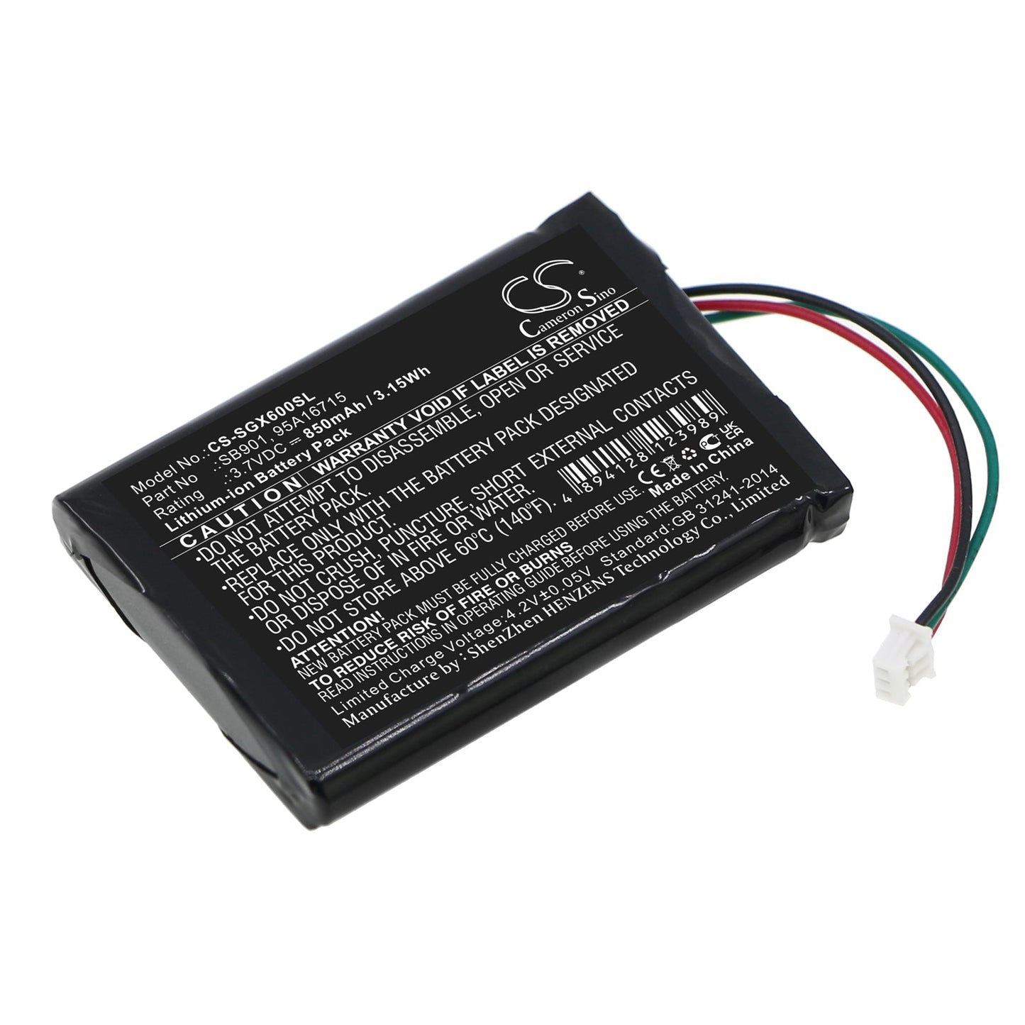 Replacement Battery for SHURE  MXW1 – Speaker – 850mAh / 3.15Wh / 3.7V