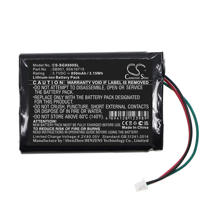 Replacement Battery for SHURE  MXW1 – 850mAh / 3.15Wh