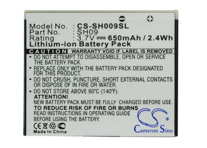 Replacement Battery for Sharp  SH902ISL – Mobile, SmartPhone – 650mAh / 3.7V