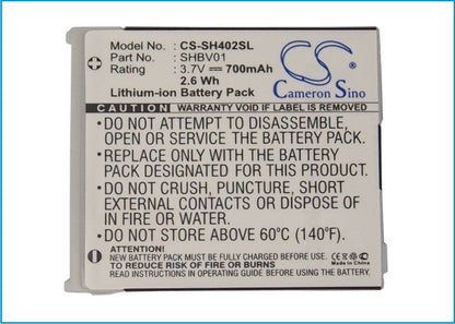 Replacement Battery for SoftBank  V402SH – Mobile, SmartPhone – 700mAh / 3.7V