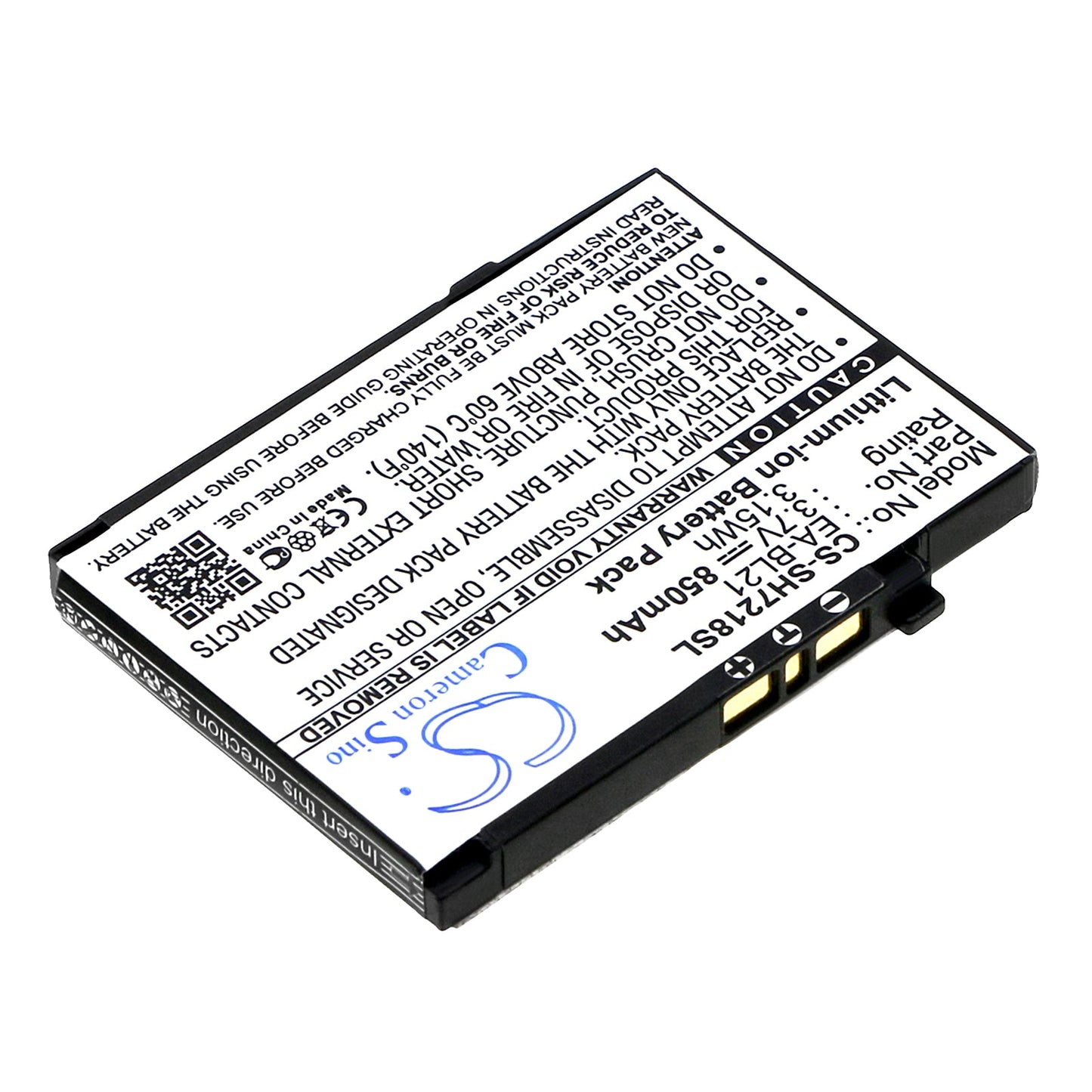 Replacement Battery for Sharp  SH7218C – Mobile, SmartPhone – 850mAh / 3.7V