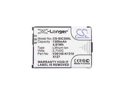 Replacement Battery for Siemens  3506 – Mobile, SmartPhone – 1300mAh / 4.81Wh / 3.7V