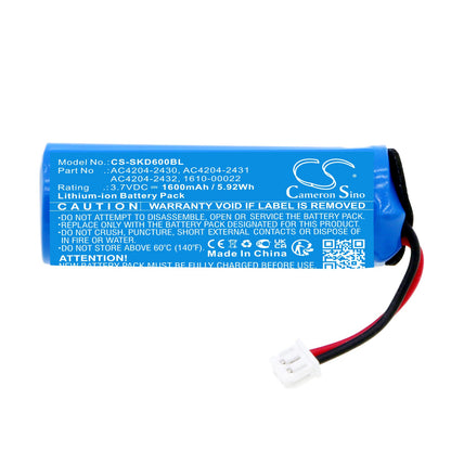 Replacement Battery for Socket Mobile  D600 – Barcode Scanner – 1600mAh / 5.92Wh / 3.7V