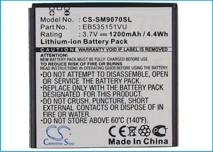 Replacement Battery for Samsung  Galaxy S Advance – Mobile, SmartPhone – 1200mAh / 4.4Wh / 3.7V