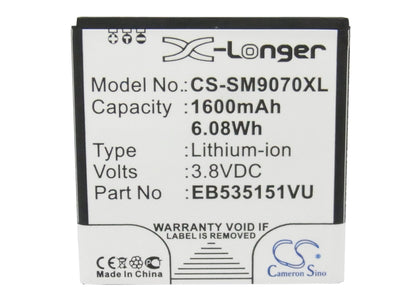 Replacement Battery for Samsung  Galaxy S Advance – Mobile, SmartPhone – 1600mAh / 6.08Wh / 3.8V