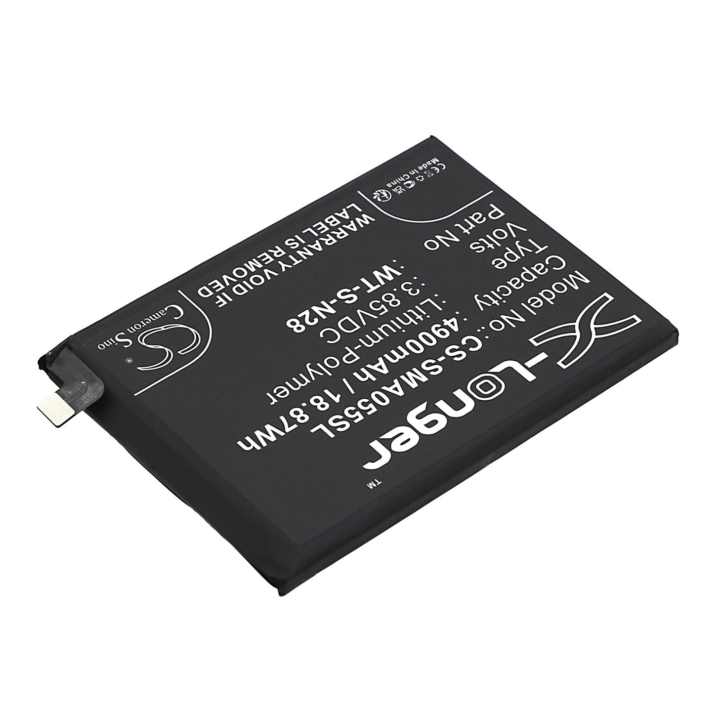 Replacement Battery for Samsung  Galaxy A05 2023 – Mobile, SmartPhone – 4900mAh / 18.87Wh / 3.85V