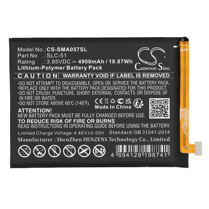 Replacement Battery for Samsung  Galaxy A05s 2023 – Mobile, SmartPhone – 4900mAh / 18.87Wh / 3.85V
