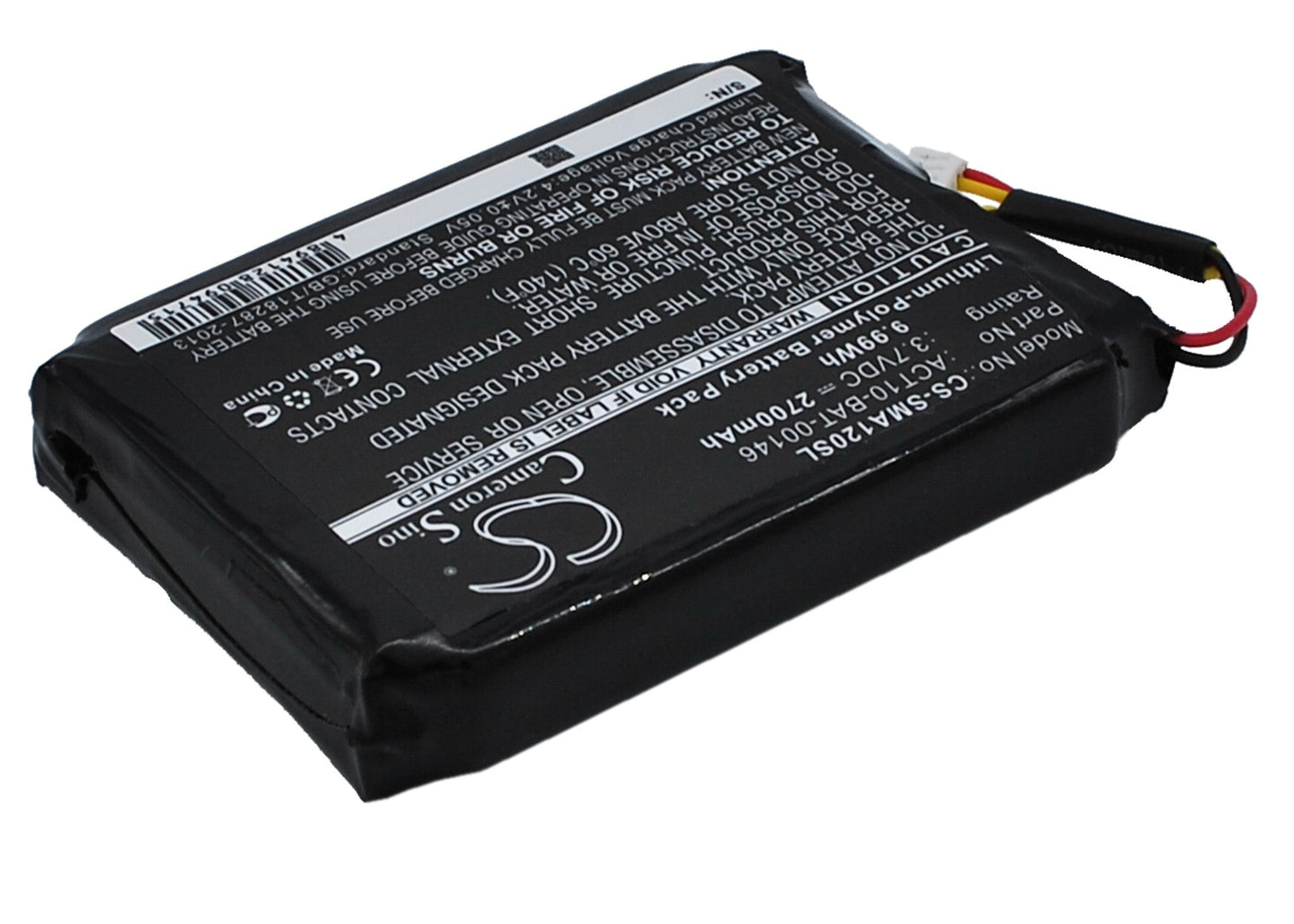 Replacement Battery for Satmap  Active 10 – GPS, Navigator – 2700mAh / 9.99Wh / 3.7V