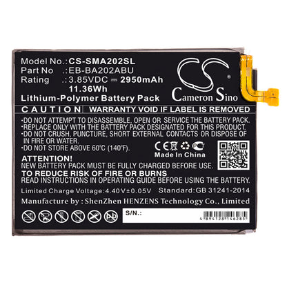 Replacement Battery for Samsung  Galaxy A10e – Mobile, SmartPhone – 2950mAh / 11.36Wh / 3.85V
