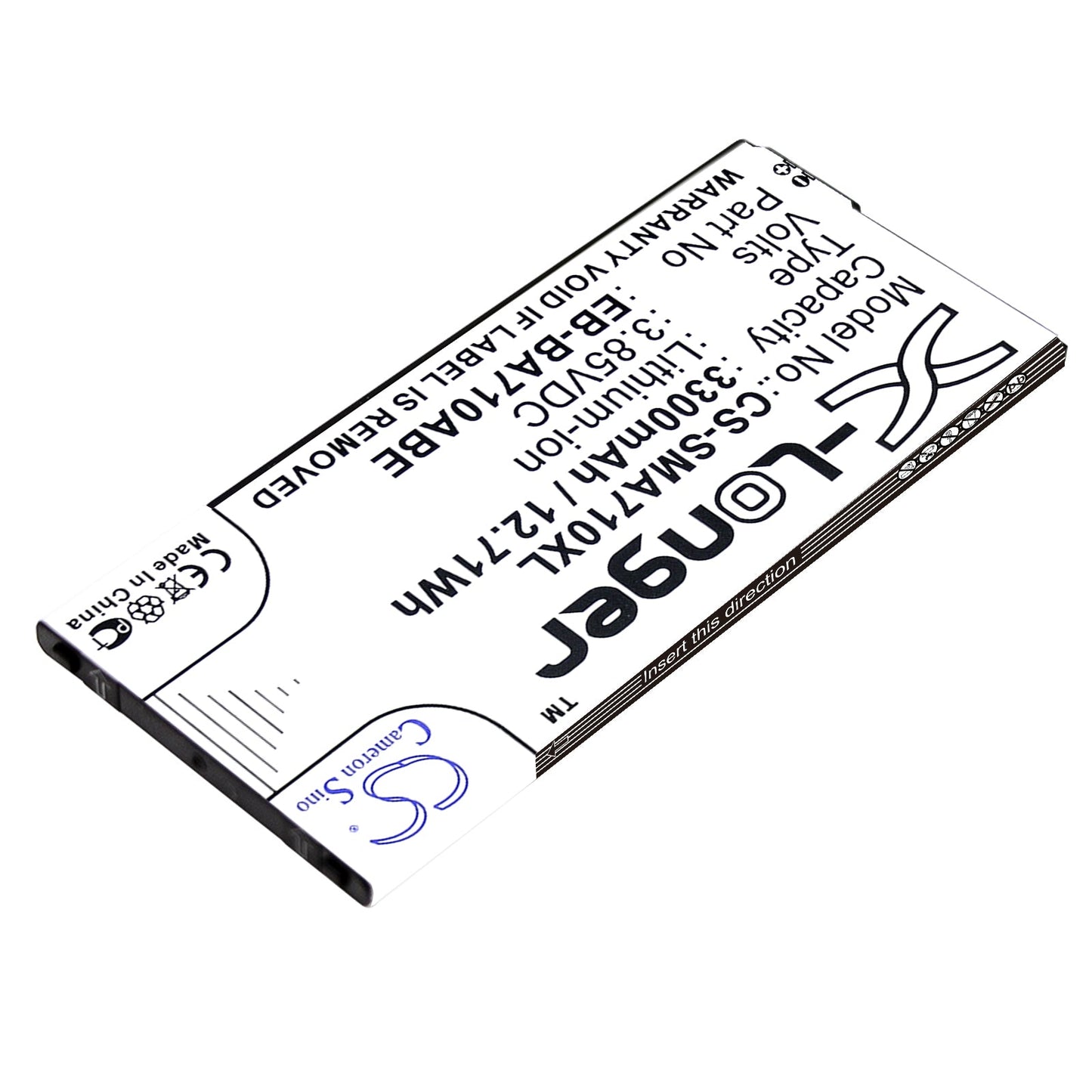 Replacement Battery for Samsung  Galaxy A7 2016 Duos – Mobile, SmartPhone – 3300mAh / 12.71Wh / 3.85V