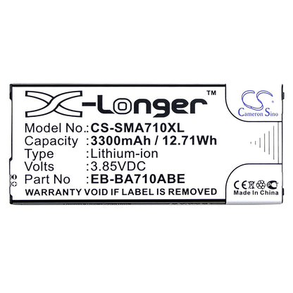 Replacement Battery for Samsung  Galaxy A7 2016 Duos – Mobile, SmartPhone – 3300mAh / 12.71Wh / 3.85V