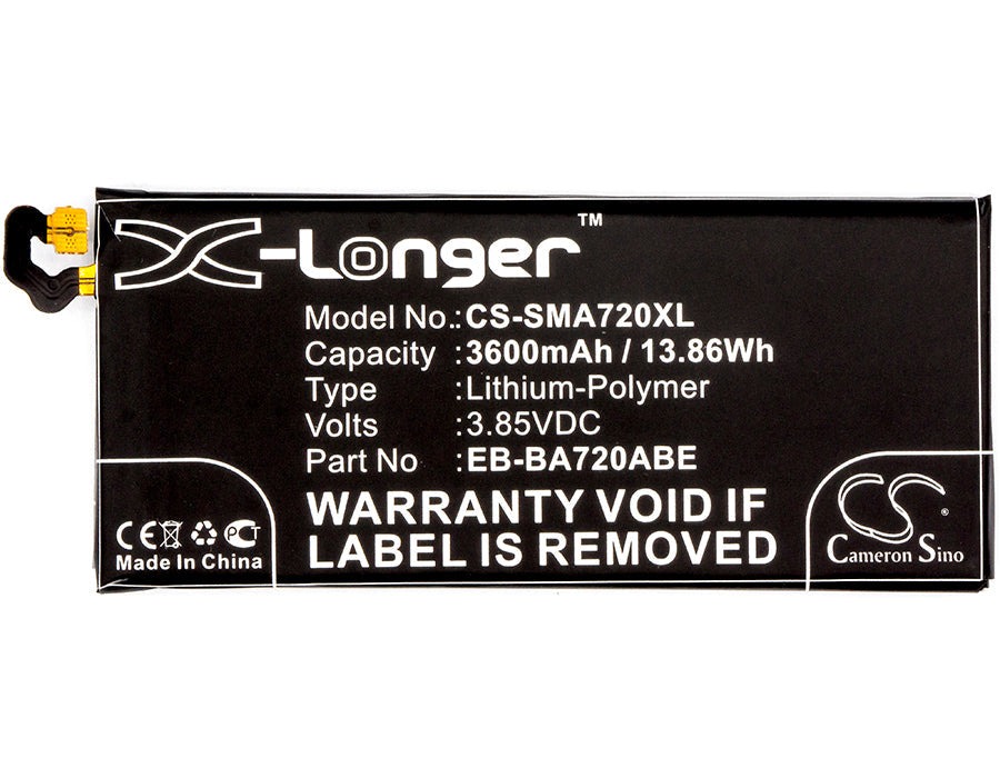 Replacement Battery for Samsung  Galaxy A7 2017 – Mobile, SmartPhone – 3600mAh / 13.86Wh / 3.85V