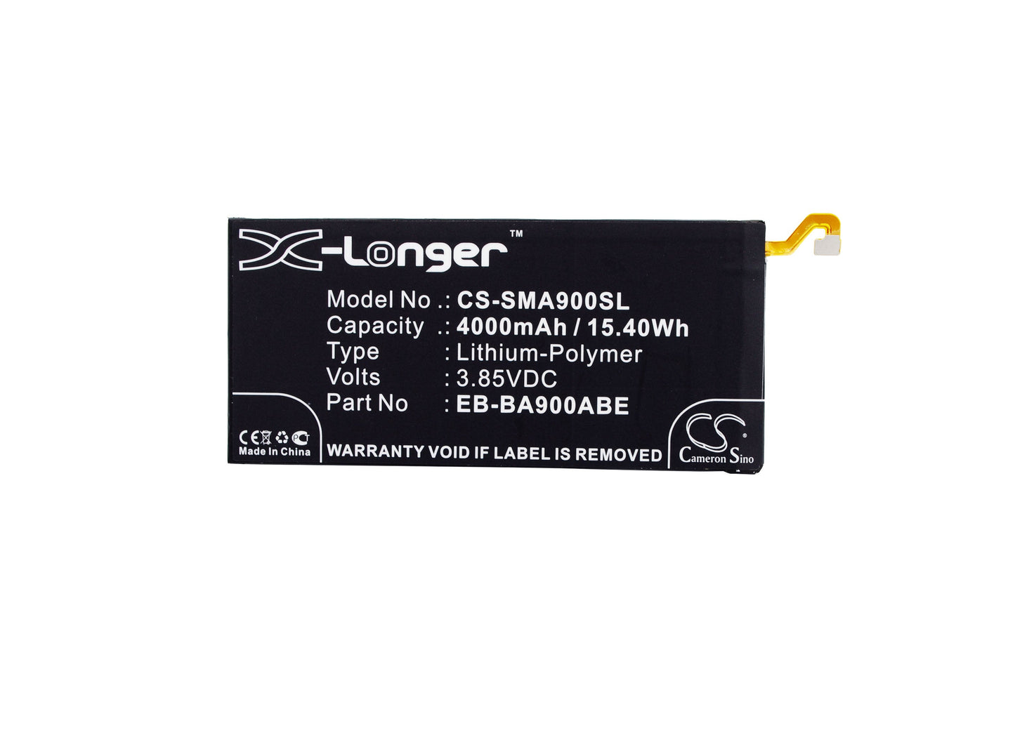 Replacement Battery for Samsung  Galaxy A9 – Mobile, SmartPhone – 4000mAh / 15.40Wh / 3.85V