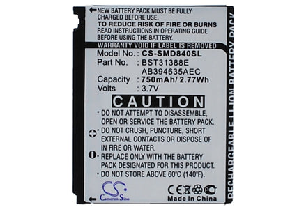 Replacement Battery for Samsung  M359 – Mobile, SmartPhone – 750mAh / 3.7V