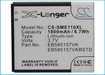 Replacement Battery for Samsung  Celox – Mobile, SmartPhone – 1800mAh/6.7Wh / 3.7V