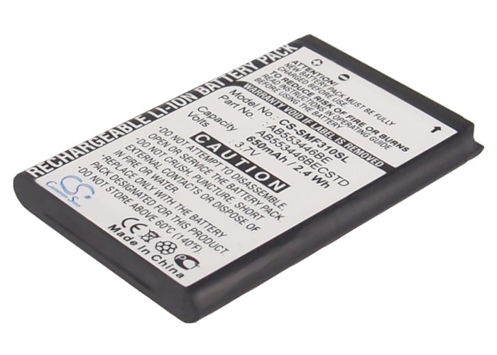 Replacement Battery for Samsung  GT-B2100 – Mobile, SmartPhone – 650mAh / 2.41Wh / 3.7V