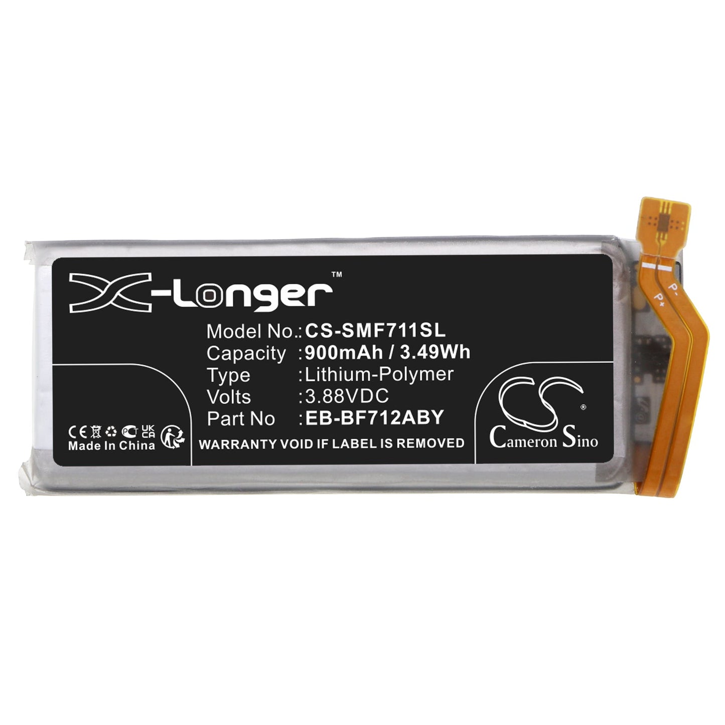 Replacement Battery for Samsung  Galaxy Z Flip 3 – Mobile, SmartPhone – 900mAh / 3.49Wh / 3.88V