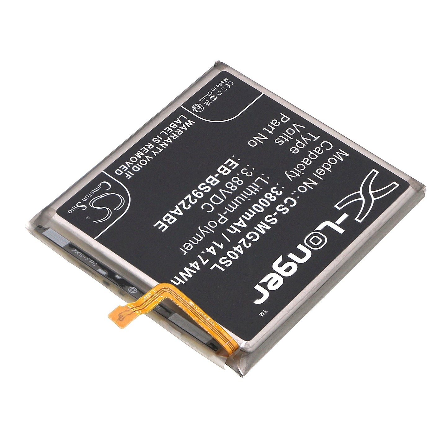 Replacement Battery for Samsung  Galaxy S24 – Mobile, SmartPhone – 3800mAh / 14.74Wh / 3.88V