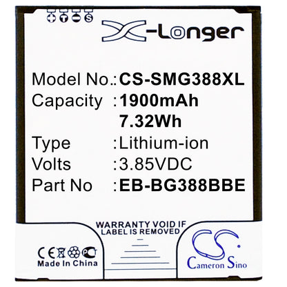 Replacement Battery for Samsung  Galaxy Active Neo – Mobile, SmartPhone – 1900mAh / 7.32Wh / 3.85V